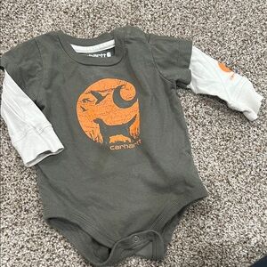 Carhartt Kids Bodysuit - Olive and Orange